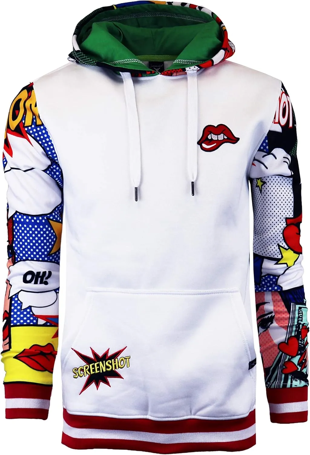 SCREENSHOT Mens Urban Hip Hop Premium Fleece Hoodie - Modern Pullover NYC Street Fashion Urbanwear Hooded Sweatshirt