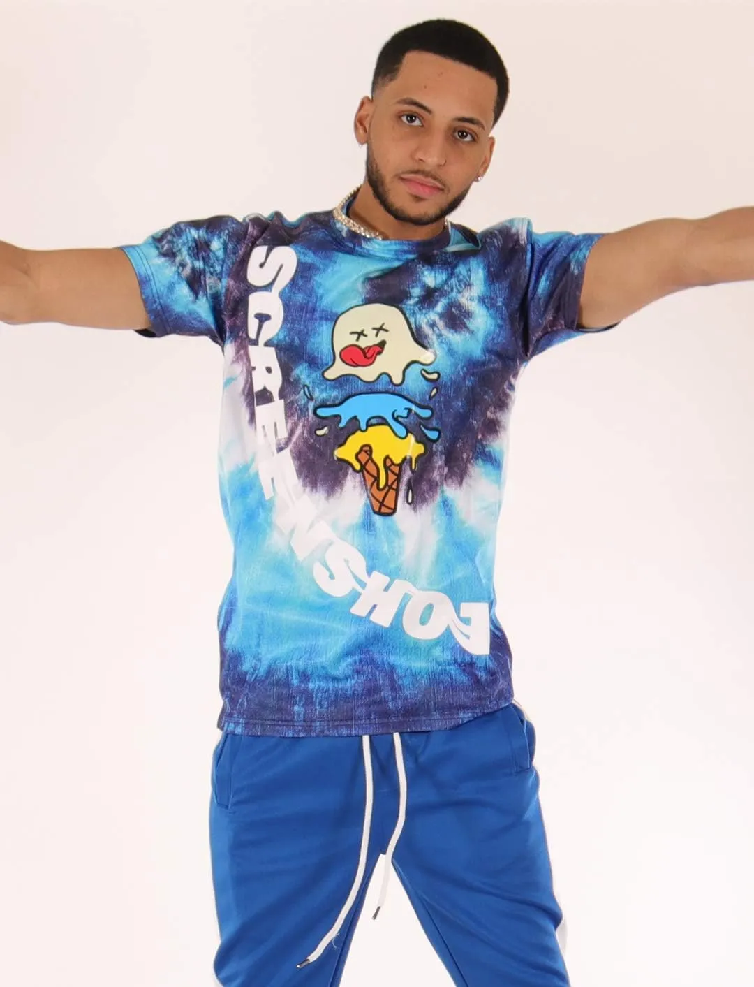 Screenshotbrand Mens Streetwear Fashion Premium Urban Tee - NYC Street Fashion Urbanwear Longline Print T-Shirt