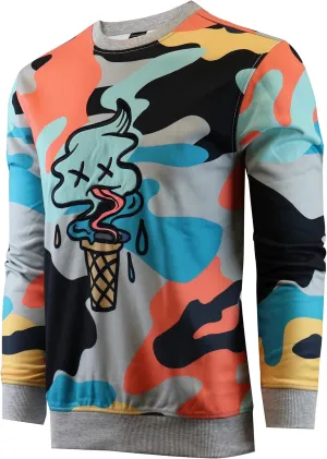 Screenshotbrand Mens Urban Hip Hop Premium Fleece - Pullover Active Urbanwear Street Fashion Crew Neck Sweatshirt