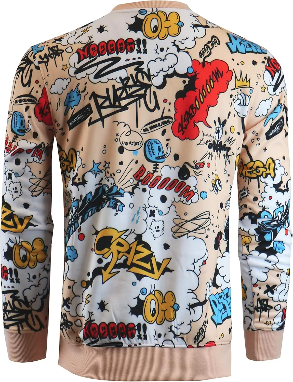 Screenshotbrand Mens Urban Hip Hop Premium Fleece - Pullover Active Urbanwear Street Fashion Crew Neck Sweatshirt