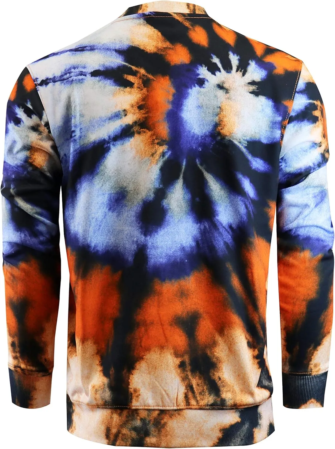Screenshotbrand Mens Urban Hip Hop Premium Tie Dye Fleece - Pullover Active Urbanwear Street Fashion Crew Neck Sweatshirt