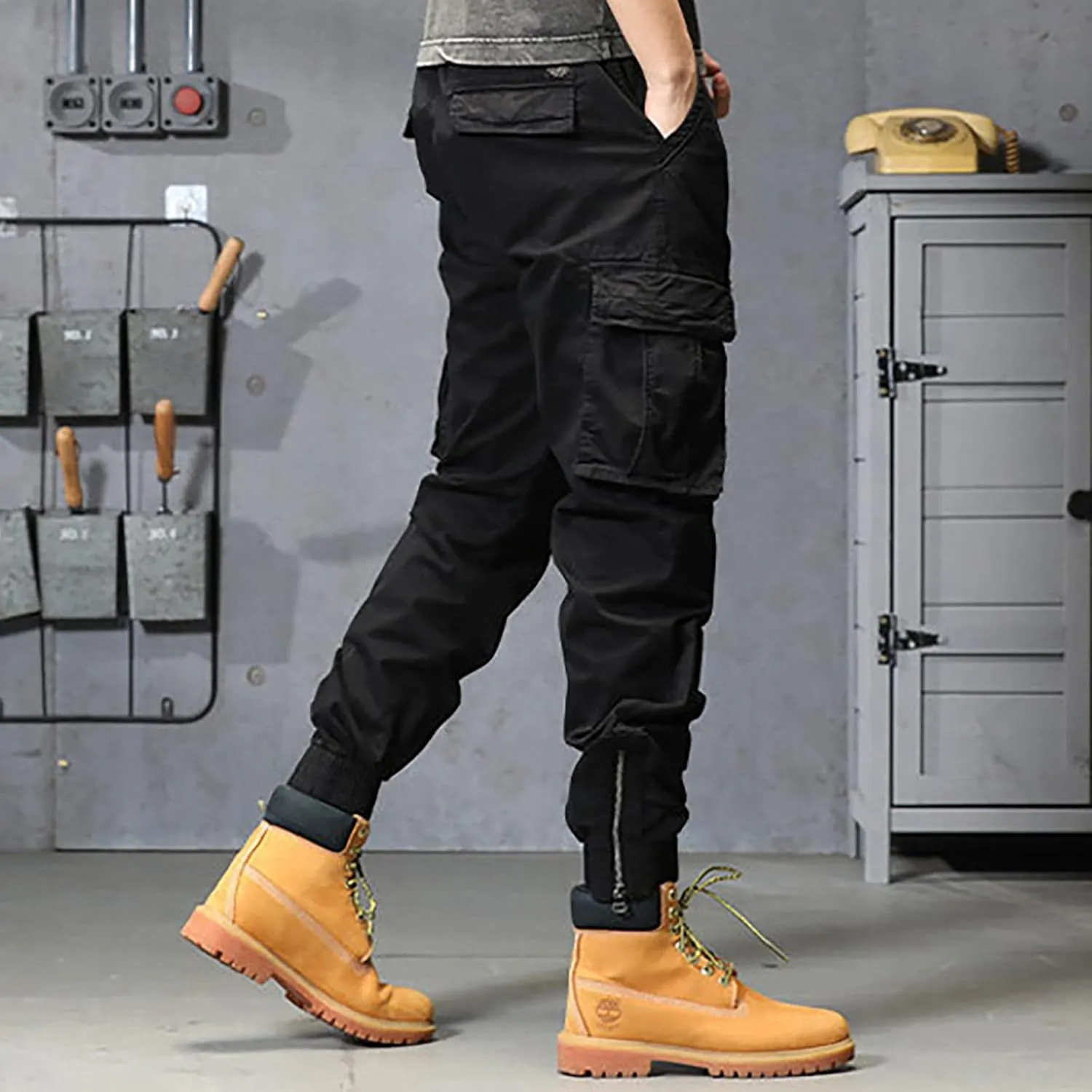 sdbrld Cargo Pants For Men Mens Ripstop Tactical Pants Lightweight Trendy Outdoor Hiking Water Resistant Pants with Pockets