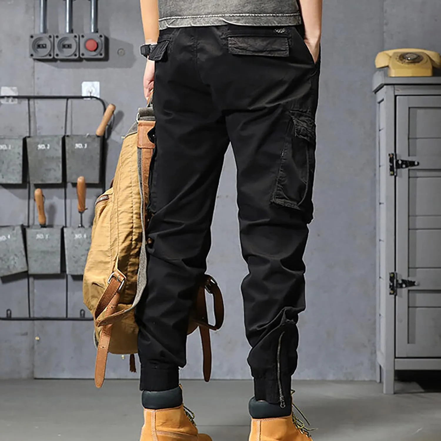 sdbrld Cargo Pants For Men Mens Ripstop Tactical Pants Lightweight Trendy Outdoor Hiking Water Resistant Pants with Pockets