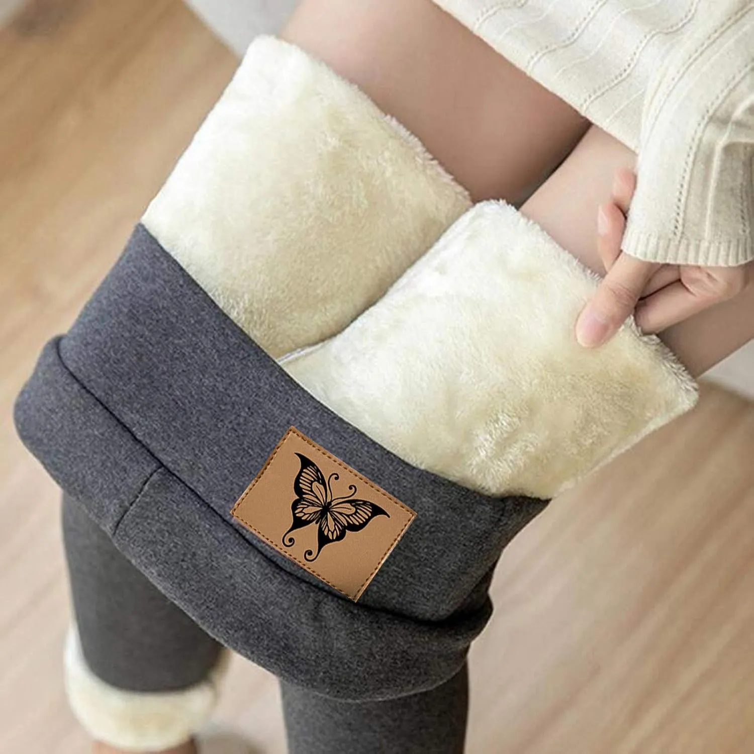 sdbrld Fleece Lined Jeans Women,Womens Fleece Lined Jeans Winter Warm Thermal Jeans Thicken Skinny Stretch Denim Pants Tights