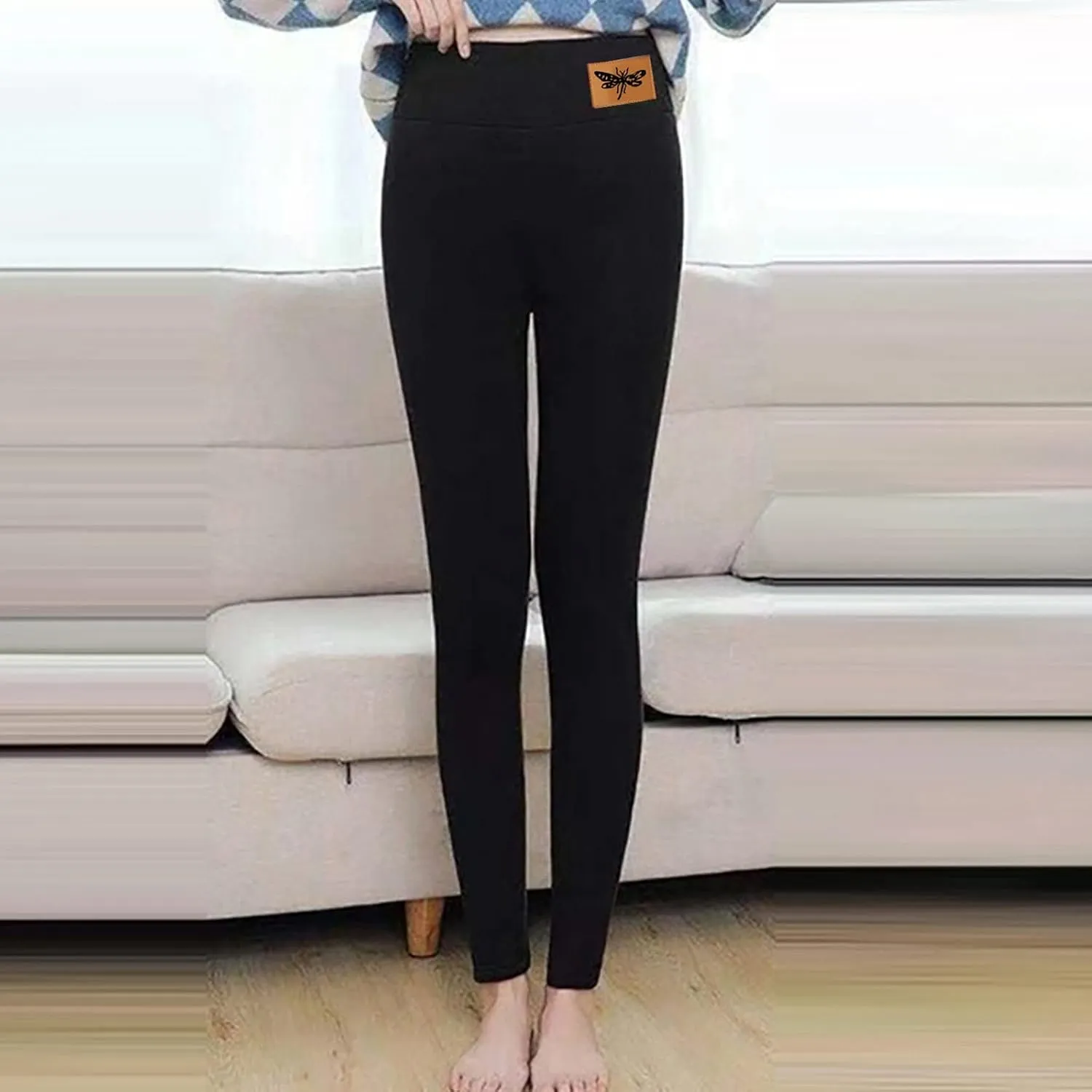 sdbrld Fleece Lined Jeans Women,Womens Fleece Lined Jeans Winter Warm Thermal Jeans Thicken Skinny Stretch Denim Pants Tights