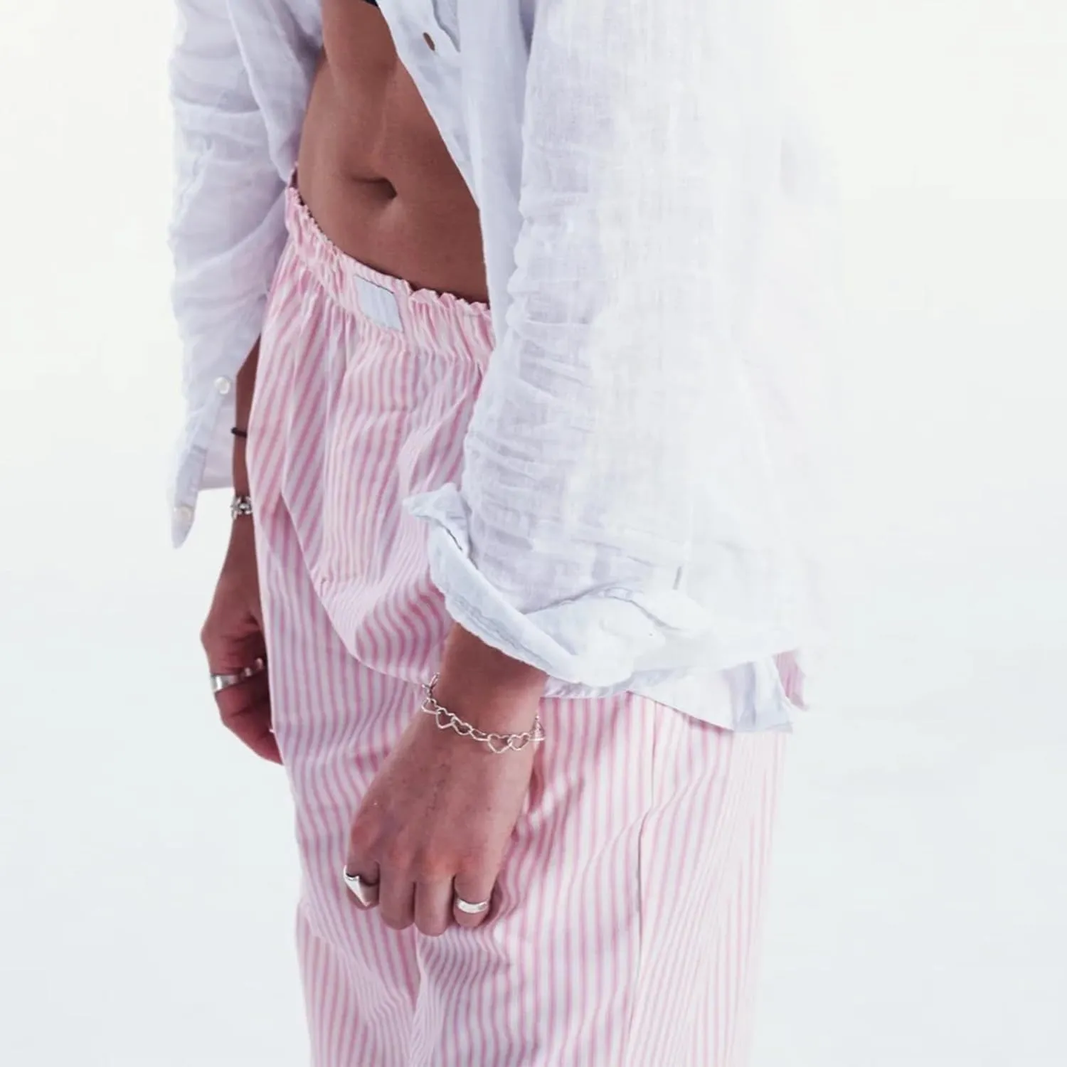 Seyurigaoka Y2K Striped Pajamas Pants for Women Cute Wide Leg Pinstripe Sleep Pj Bottoms Preppy Lounge Pants Trousers