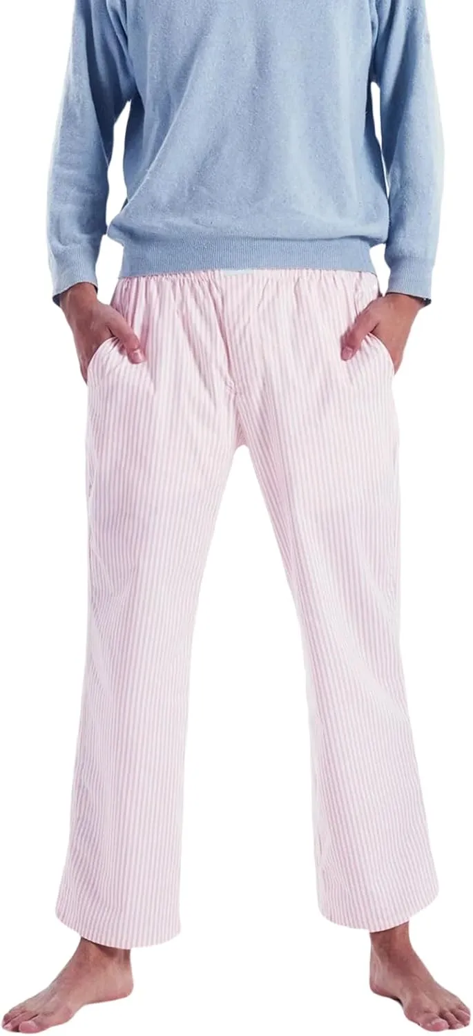 Seyurigaoka Y2K Striped Pajamas Pants for Women Cute Wide Leg Pinstripe Sleep Pj Bottoms Preppy Lounge Pants Trousers