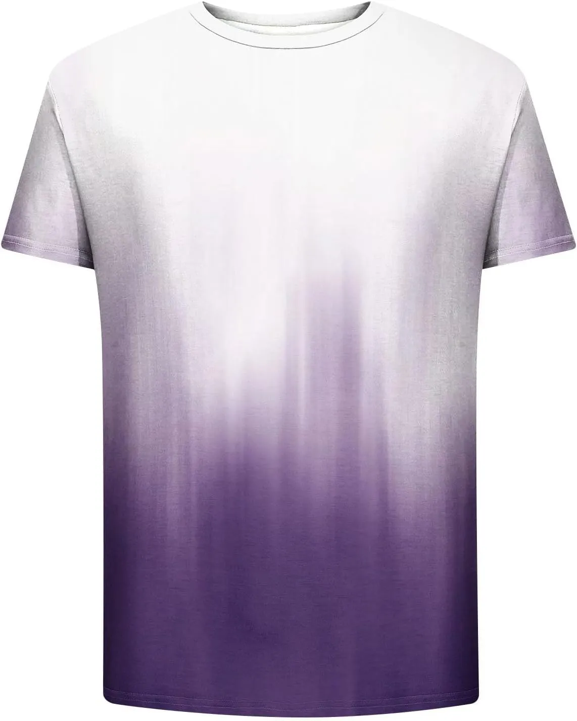 Shirts for Men Fashion Crewneck T-Shirts Moisture Wicking Short Sleeve Shirts Summer Casual Loose Ombre Tee Tops