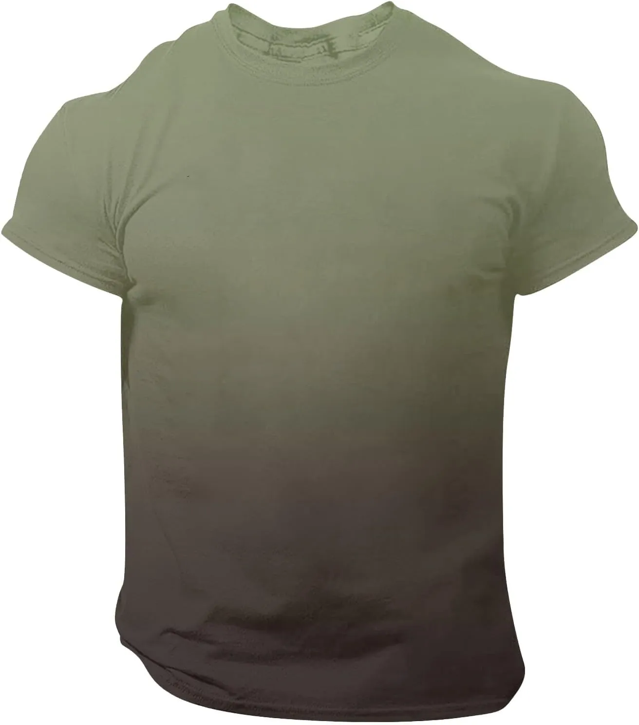 Shirts for Men Fashion Crewneck T-Shirts Moisture Wicking Short Sleeve Shirts Summer Casual Loose Ombre Tee Tops