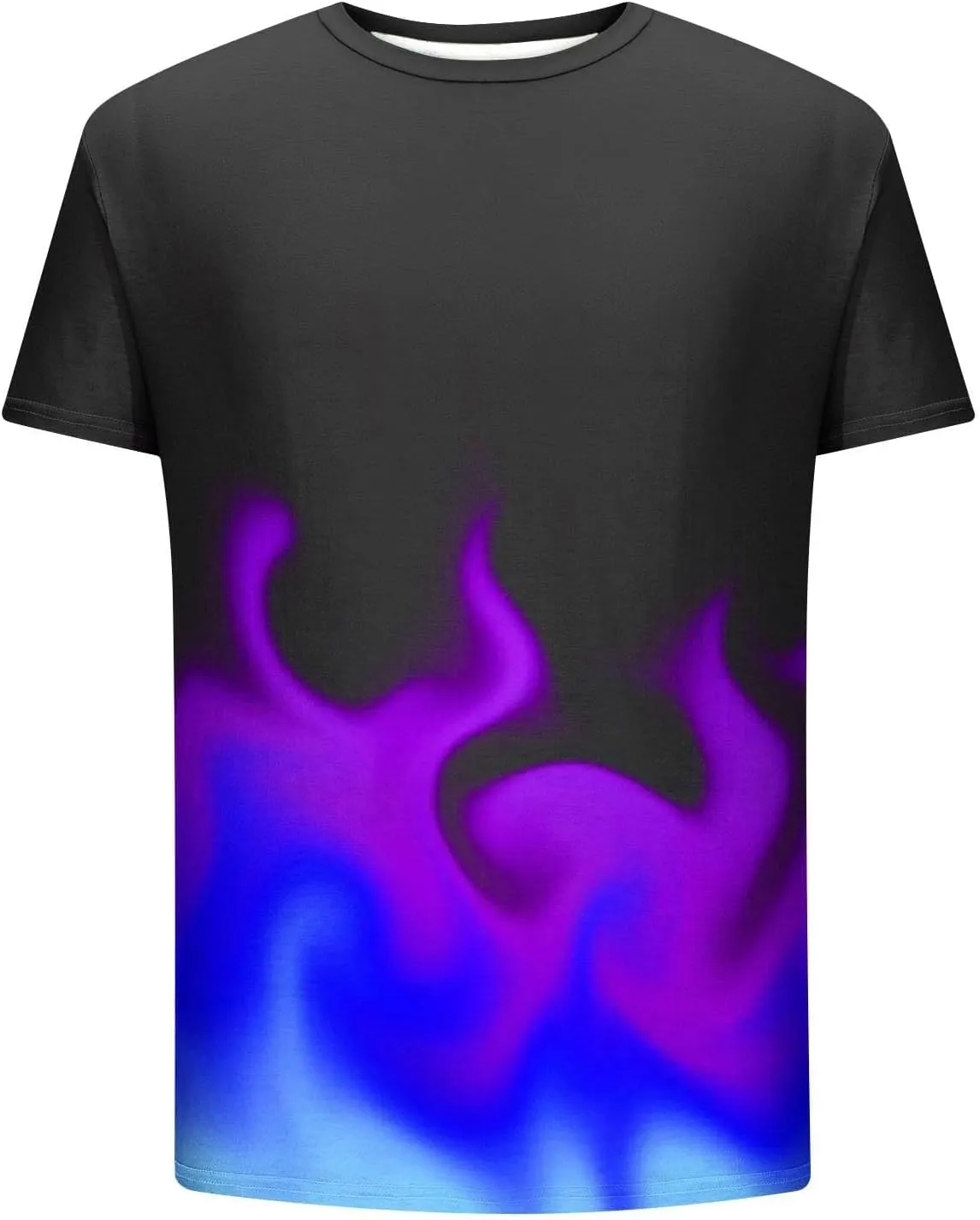 Shirts for Men Fashion Crewneck T-Shirts Moisture Wicking Short Sleeve Shirts Summer Casual Loose Ombre Tee Tops