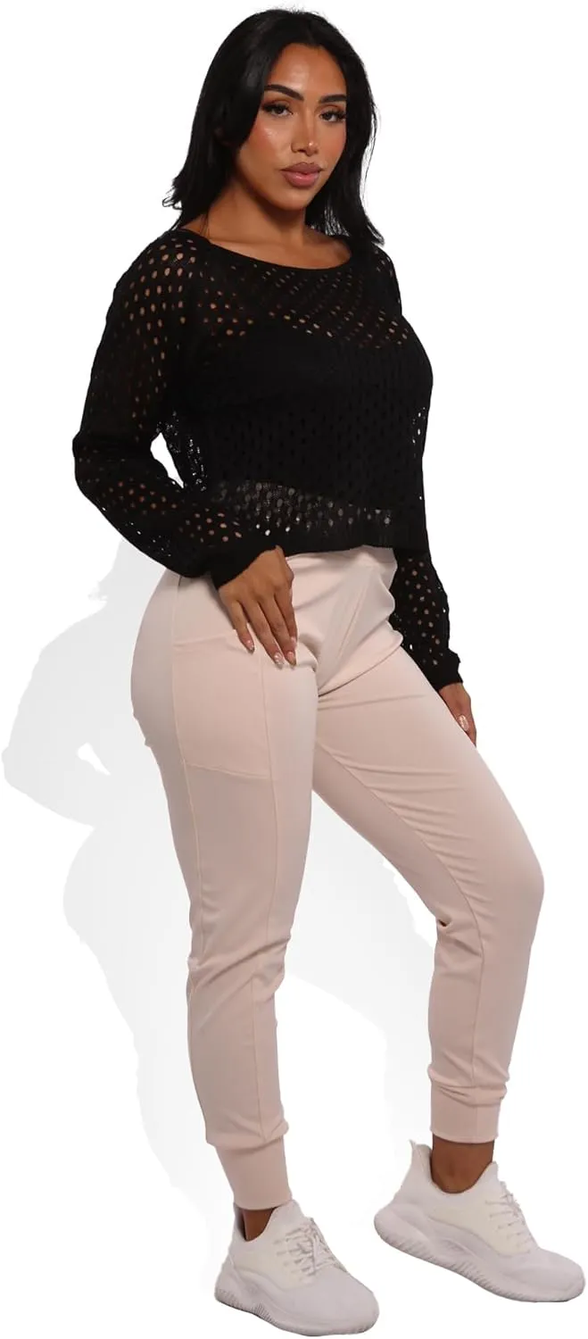 ShoSho Womens Casual Joggers Pants Sweatpants Yoga Bottoms Soft Brushed Sports Track Pants