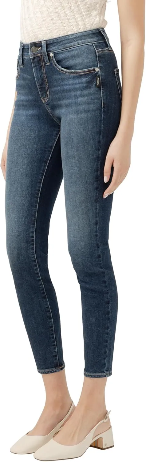 Silver Jeans Co. Women's Avery-Denim High Rise Curvy Fit Skinny Jeans