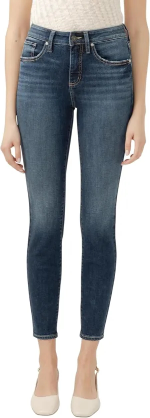 Silver Jeans Co. Women's Avery-Denim High Rise Curvy Fit Skinny Jeans
