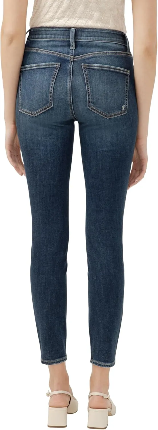 Silver Jeans Co. Women's Avery-Denim High Rise Curvy Fit Skinny Jeans