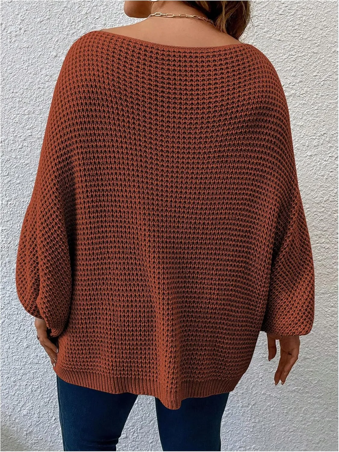 SOLY HUX Women's Plus Size Crewneck Long Sleeve Casual Oversized Sweater Pullover Tops