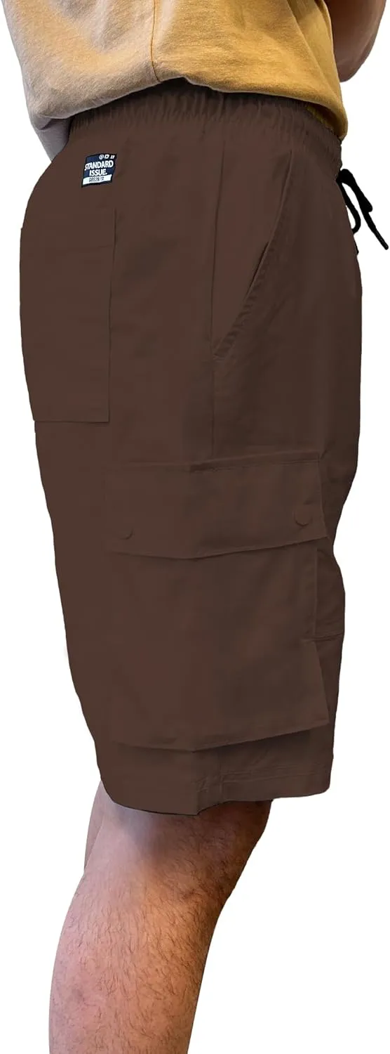 Southpole Men's Quick Dry Water Resistant Cargo Shorts, Inseam 9"