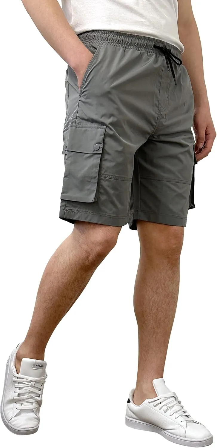 Southpole Men's Quick Dry Water Resistant Cargo Shorts, Inseam 9"