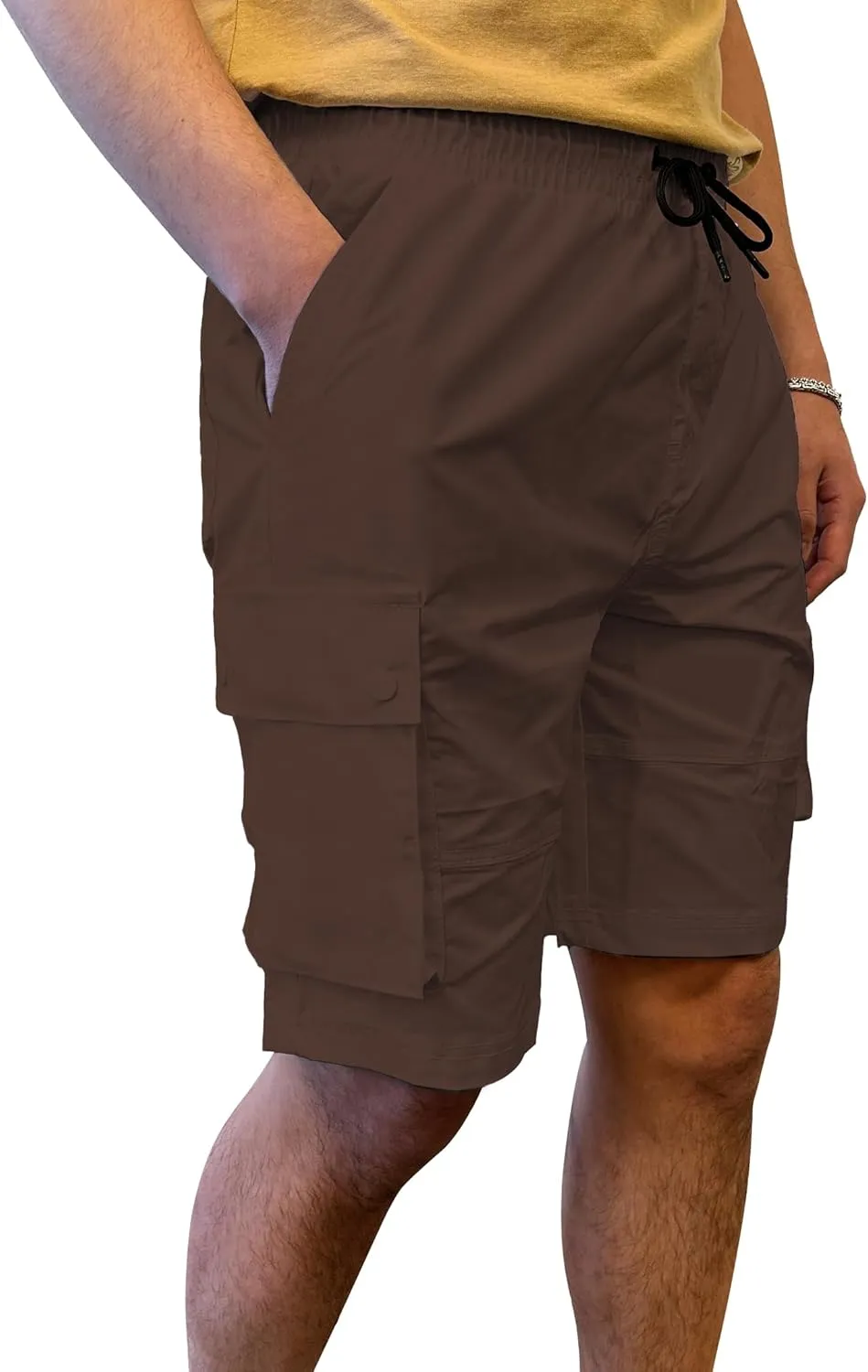 Southpole Men's Quick Dry Water Resistant Cargo Shorts, Inseam 9"