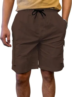 Southpole Men's Quick Dry Water Resistant Cargo Shorts, Inseam 9"