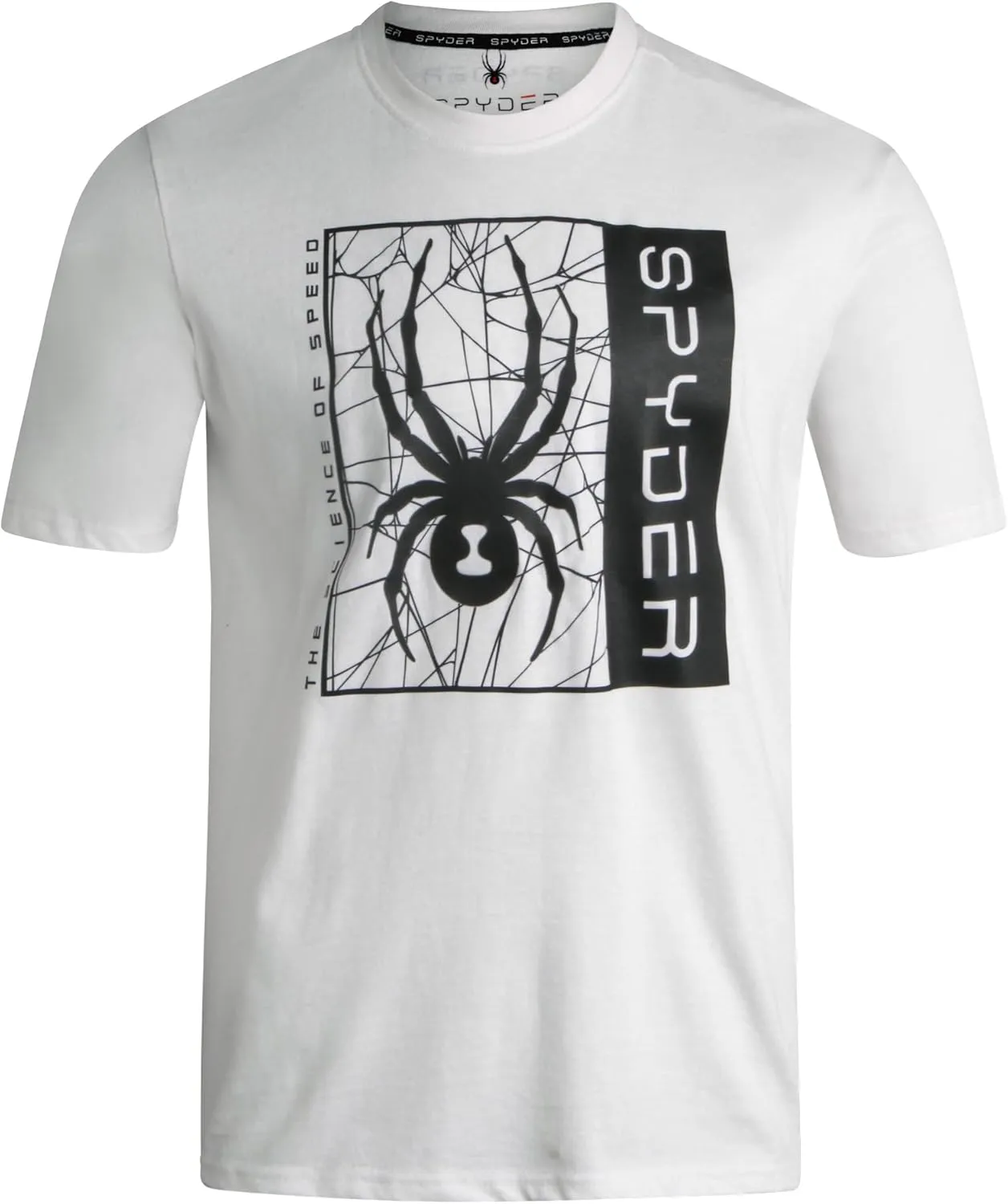Spyder Mens Graphic T-Shirts - Soft Cotton Blend Classic Crewneck Short Sleeve Shirts for Men, Casual Shirts for Daily Wear