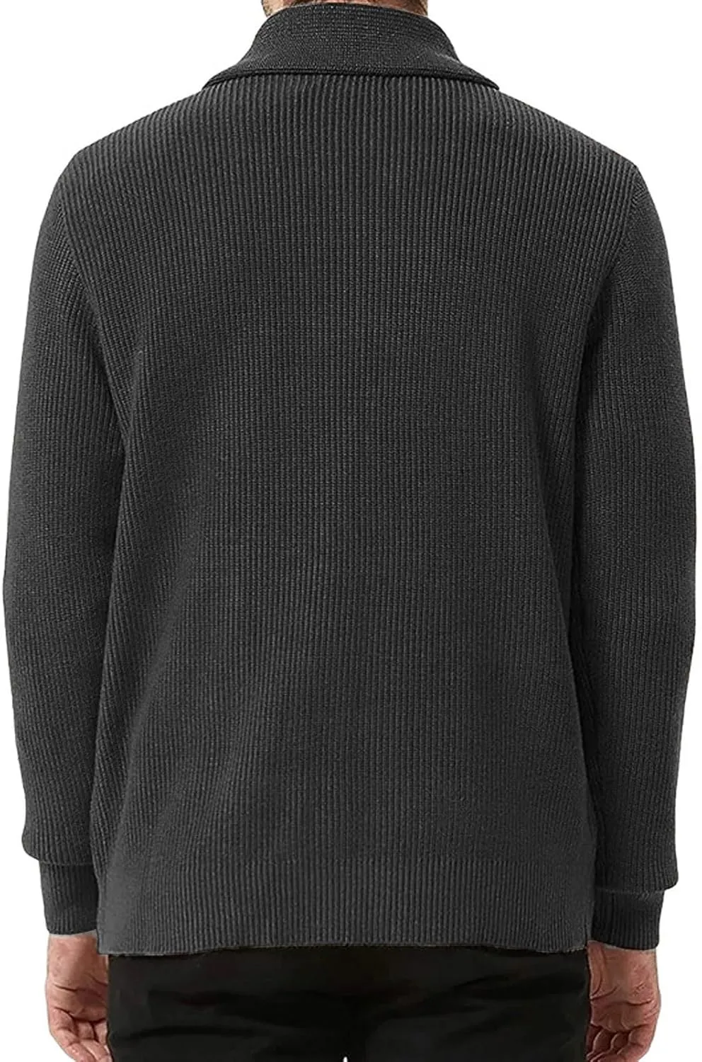 Sweaters For Mens Knit Button Down Chunky with Pockets Slim fit Casual Thick Sweaters Shawl Collar Cardigan Sweaters