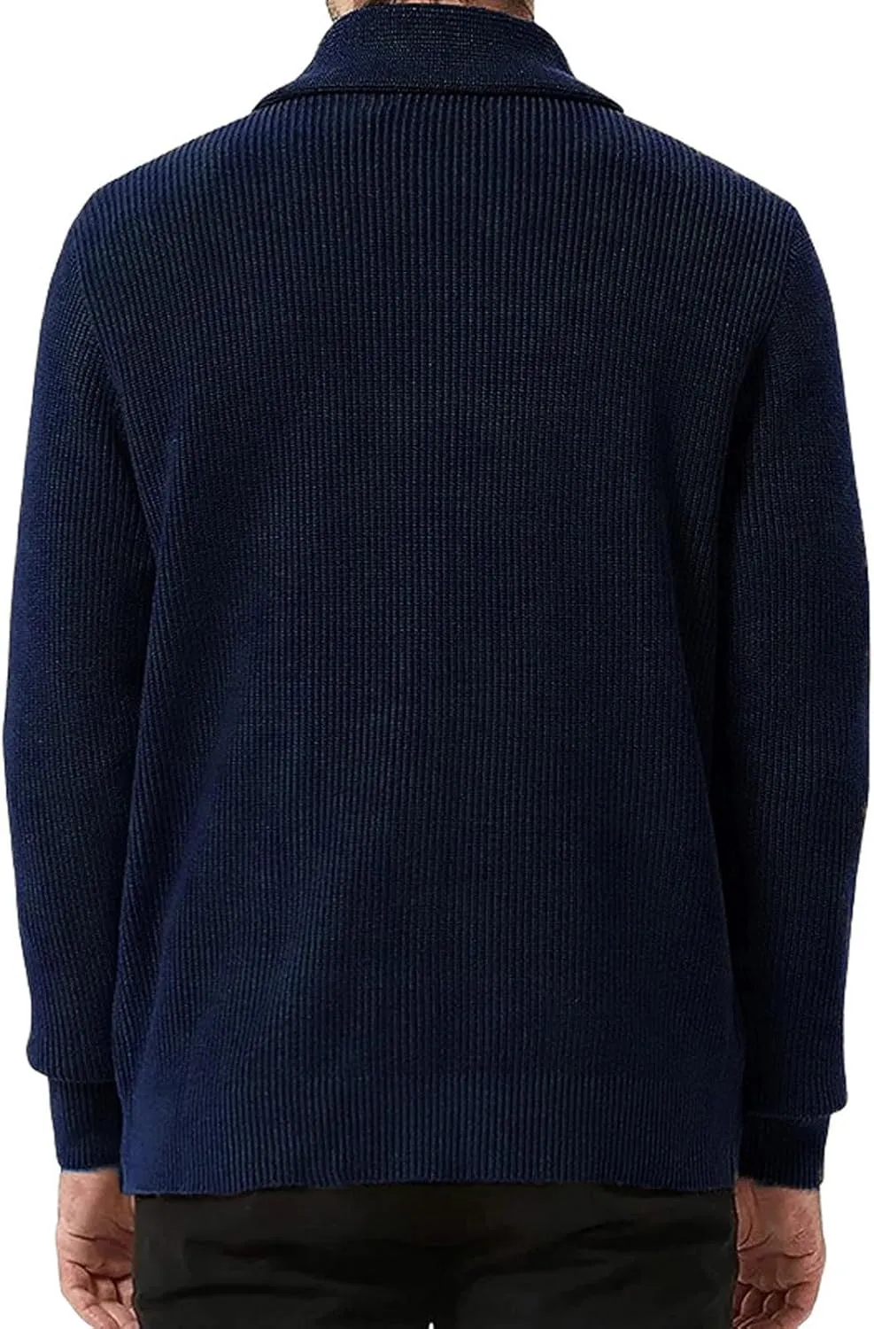 Sweaters For Mens Shawl Collar Cardigan Sweaters Knit Button Down Chunky with Pockets Slim fit Casual Thick Sweaters