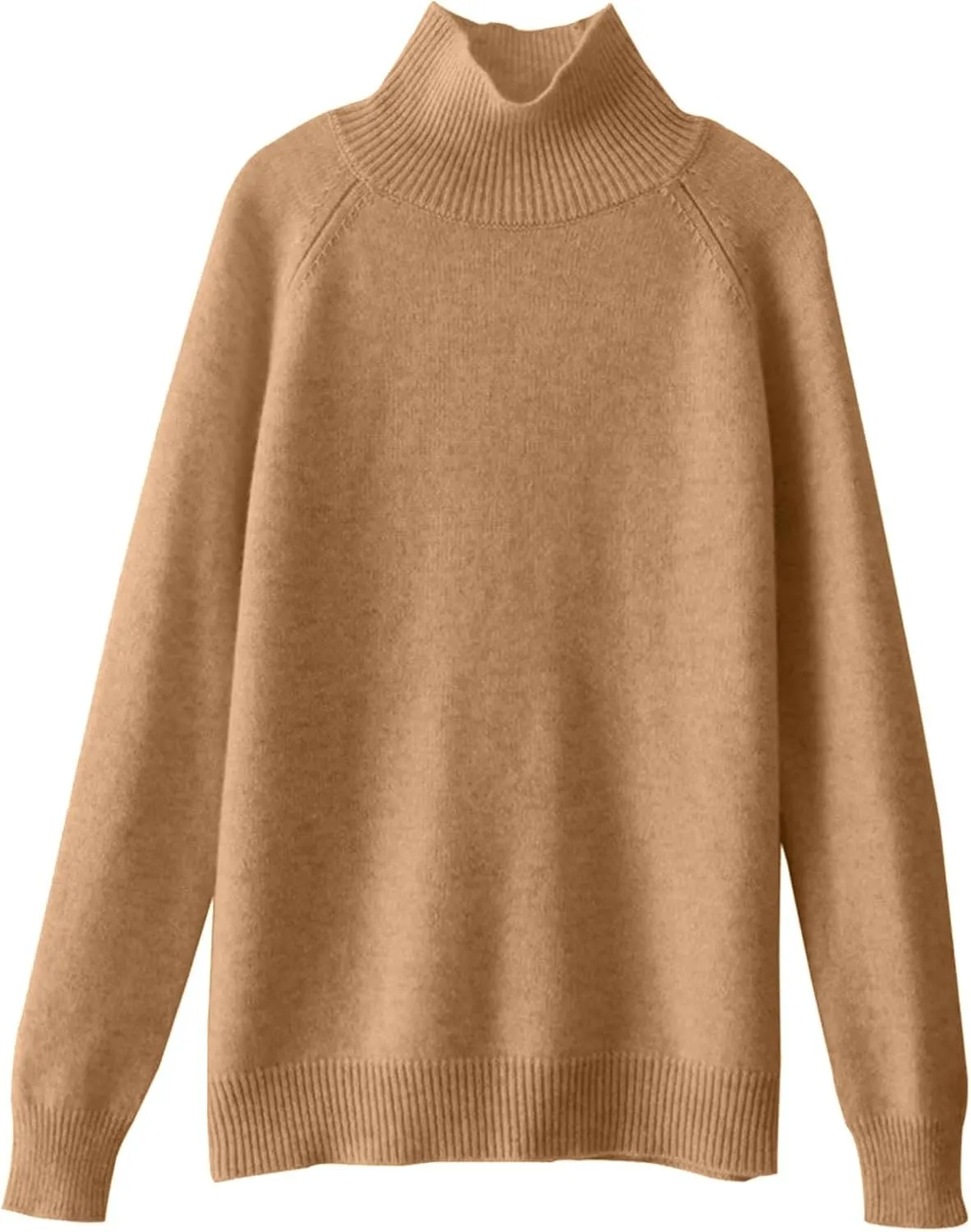 Sweaters for Women Turtleneck Long Sleeve Shirts Warm Ribbed Knit Chunky Pullover Oversized Loose Fit Tops 2024