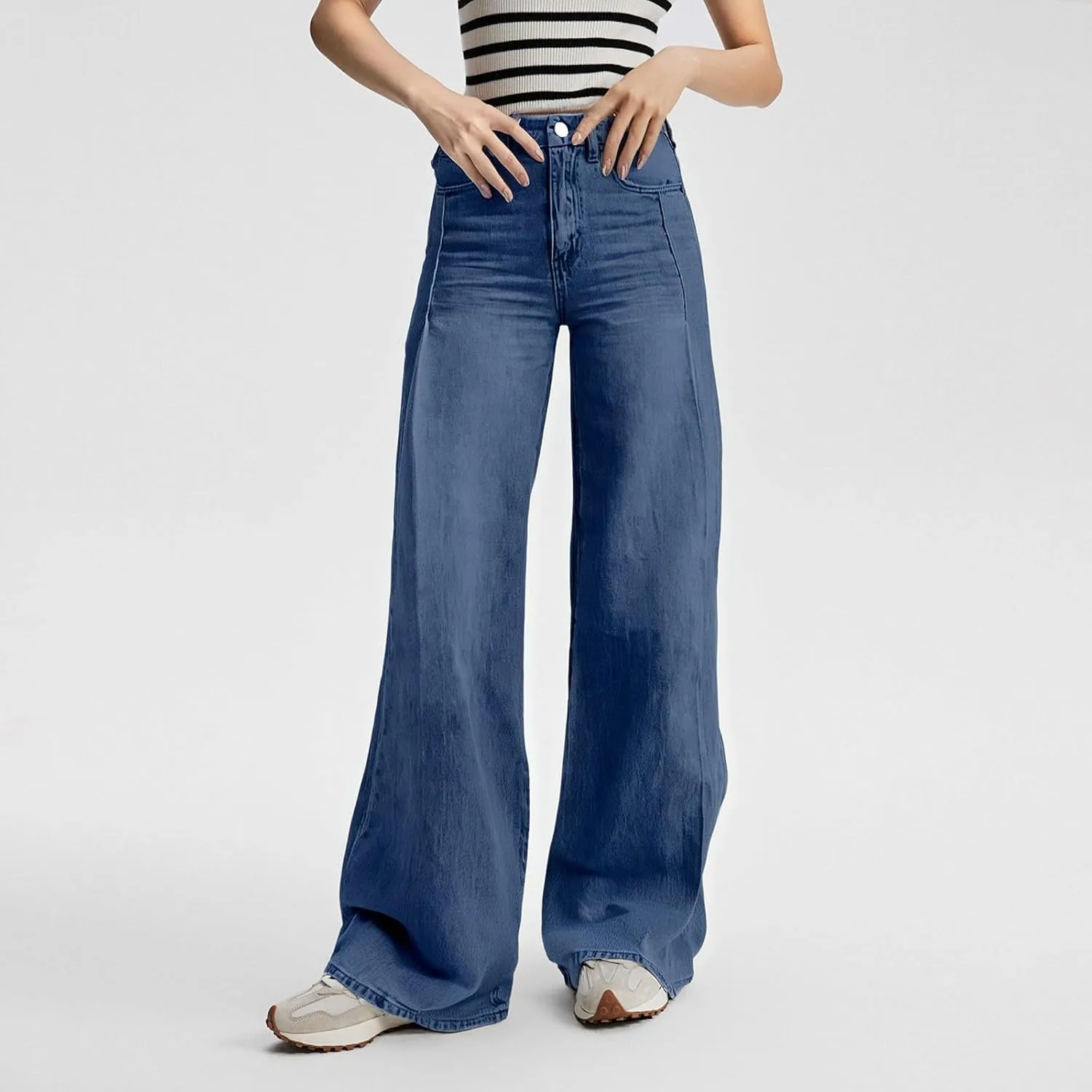 Sweatpants That Look Like Boyfriend Sweatpant Jeans Womens Wide Leg High Waist Jeans with Pockets