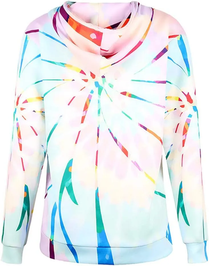 Tie Dye Hoodies for Women Oversized Casual Sweatshirts Long Sleeve Slouchy Trendy Pullover Tops with Pockets