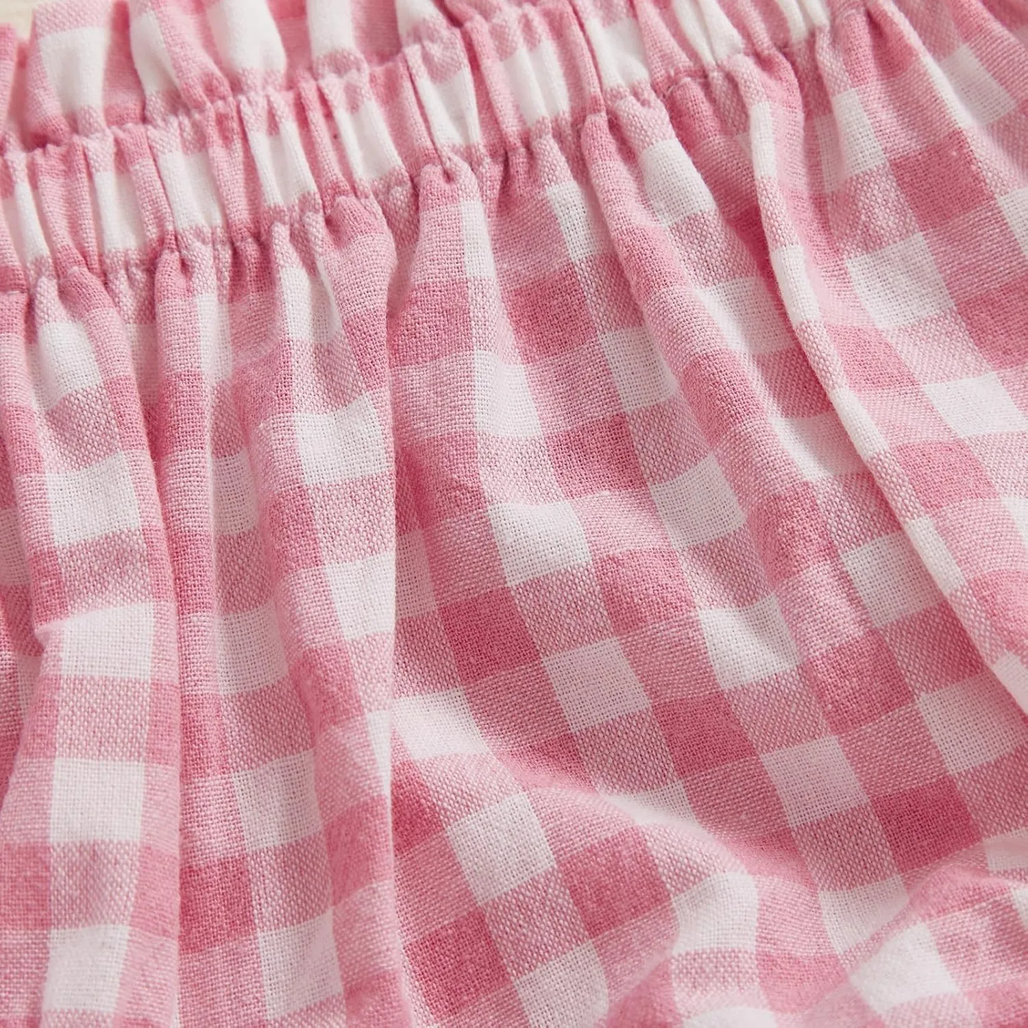 Toddler Baby Boy Girl Shorts Cotton Linen Plaid Bloomers Shorts Newborn Harem Shorts Bottoms