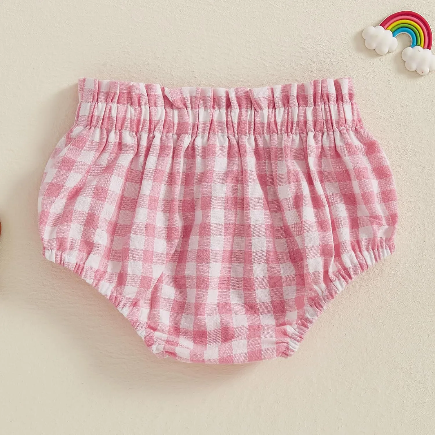 Toddler Baby Boy Girl Shorts Cotton Linen Plaid Bloomers Shorts Newborn Harem Shorts Bottoms