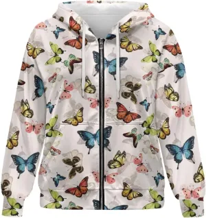 TODIYADDU Trendy Sweatshirts Womens Oversized Hoodies Fashion Zip Up Hooded with Pockets Casual Long Sleeve Pullover Hoodies