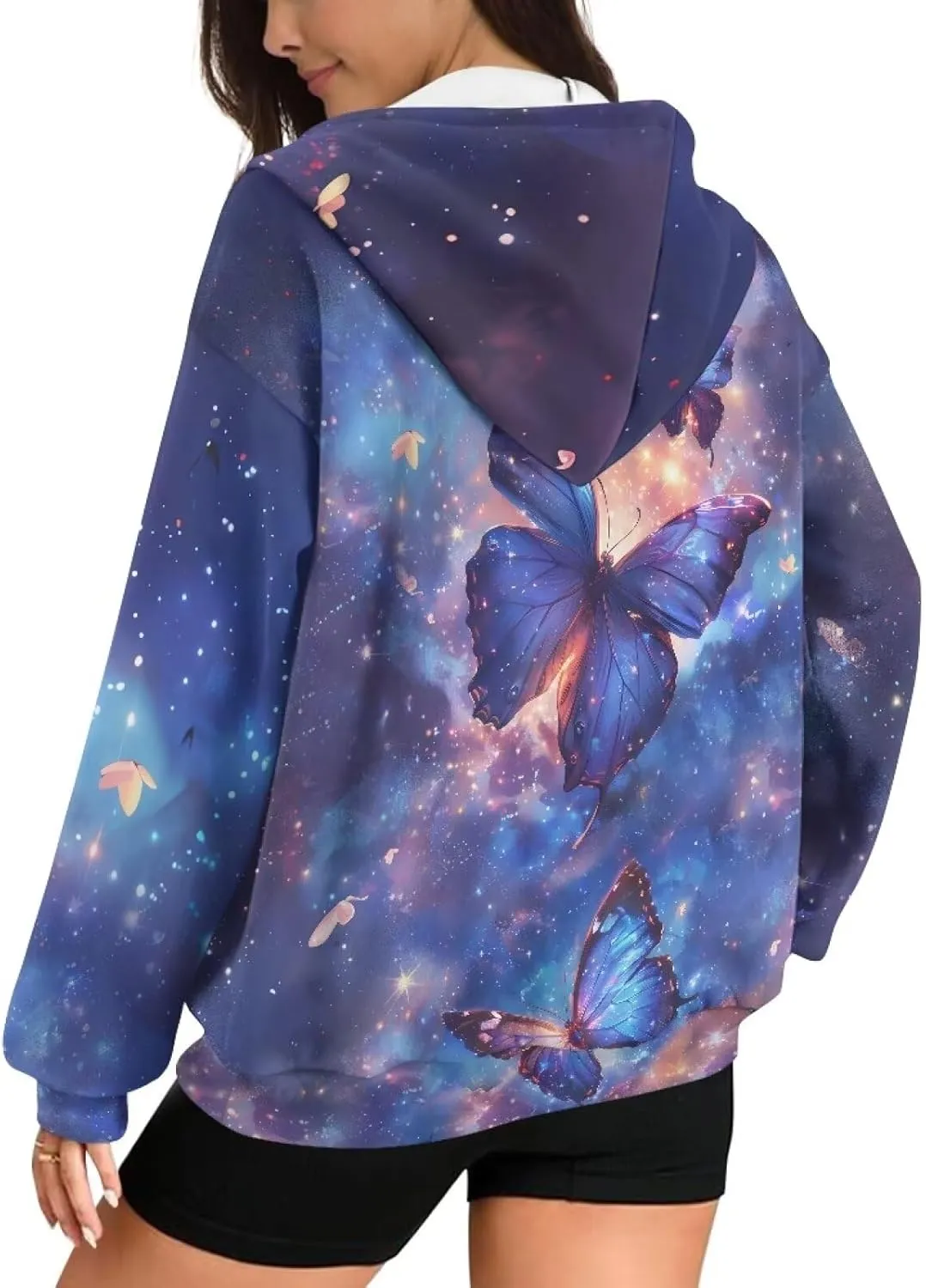 TODIYADDU Trendy Sweatshirts Womens Oversized Hoodies Fashion Zip Up Hooded with Pockets Casual Long Sleeve Pullover Hoodies