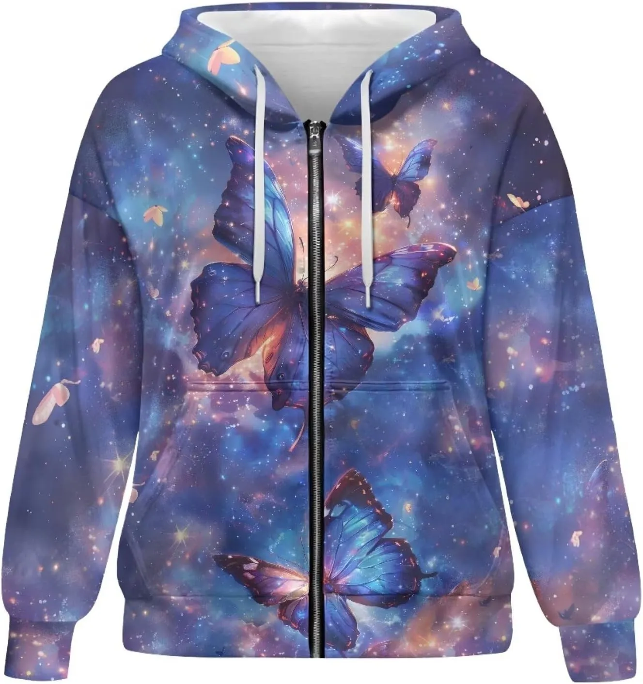 TODIYADDU Trendy Sweatshirts Womens Oversized Hoodies Fashion Zip Up Hooded with Pockets Casual Long Sleeve Pullover Hoodies