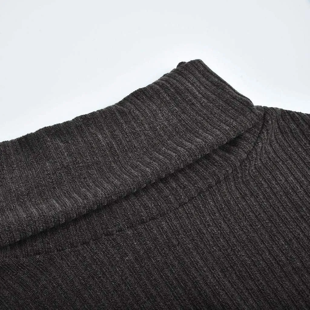 Turtleneck Sweater Women Oversized Solid Knit Sweater Crewneck Striped Sweater Cute Y2K Sweater Winter Pullover Sweater Tops