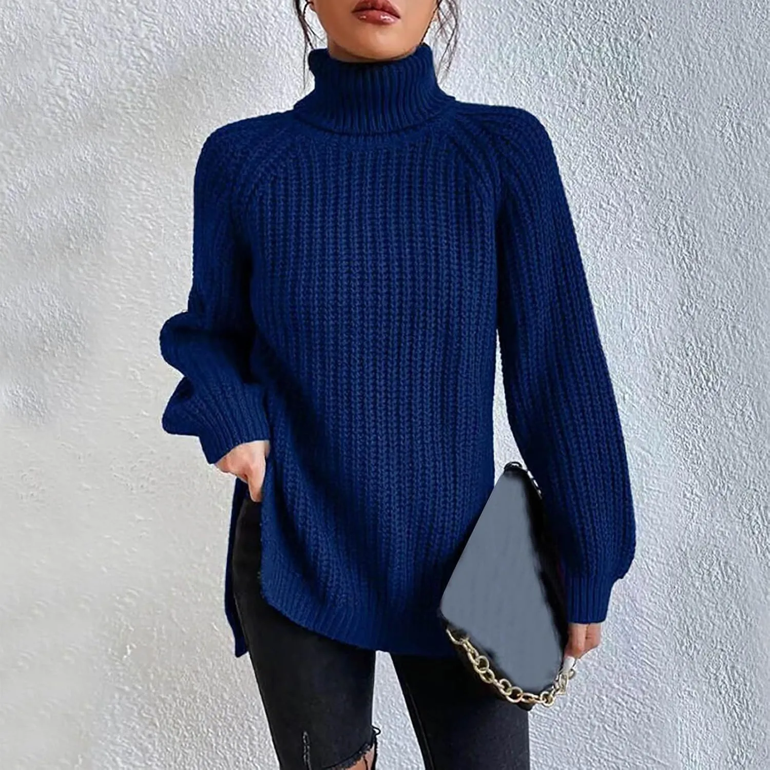 Turtleneck Sweaters for Women Long Sleeve Winter Clothes Pullover Sweaters Blouse Top 2023 Winter Sweaters