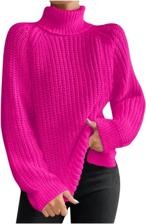 Turtleneck Sweaters for Women Long Sleeve Winter Clothes Pullover Sweaters Blouse Top 2023 Winter Sweaters