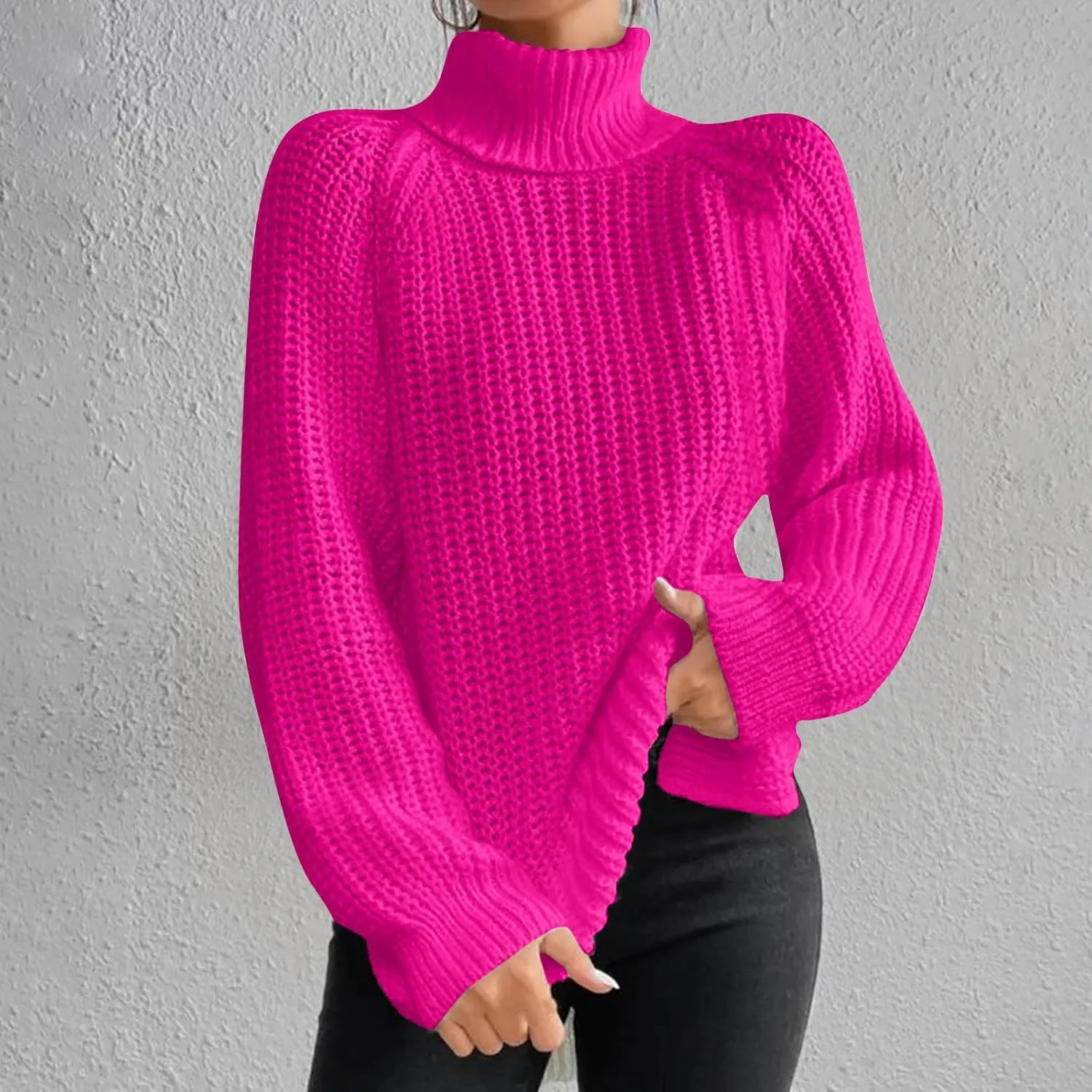 Turtleneck Sweaters for Women Long Sleeve Winter Clothes Pullover Sweaters Blouse Top 2023 Winter Sweaters