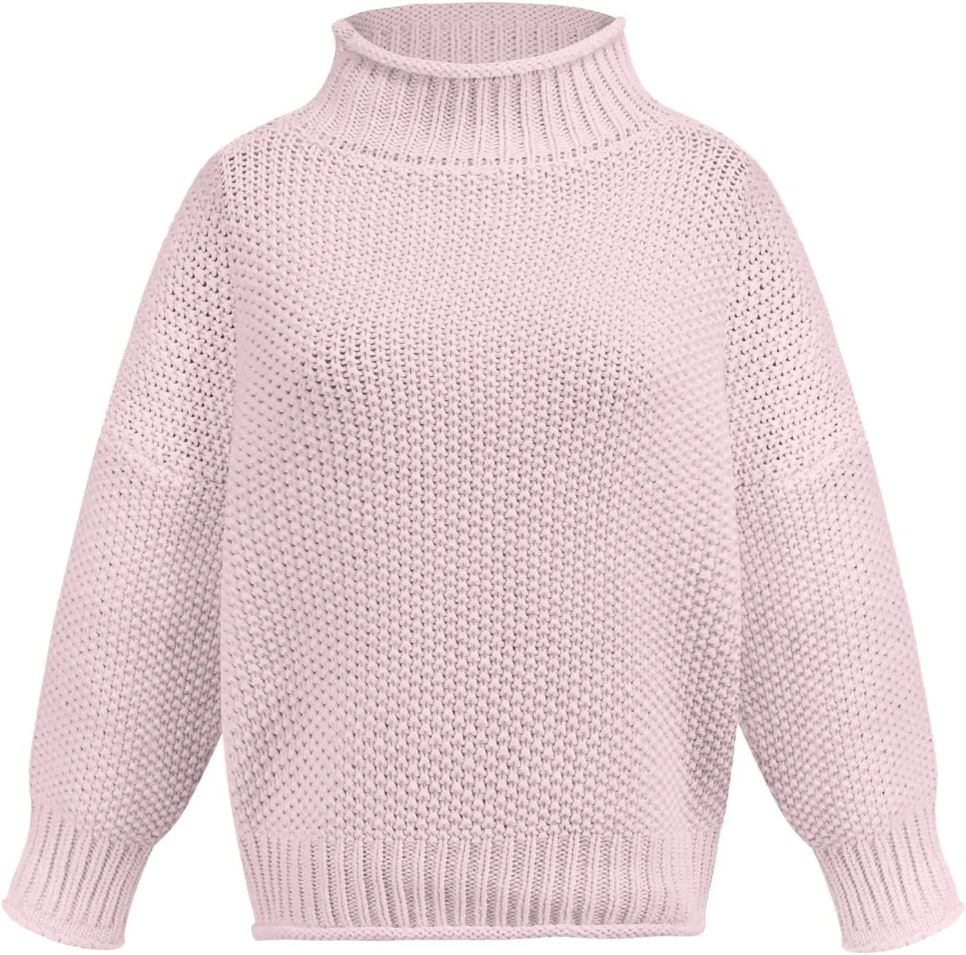 Turtleneck Sweaters for Women Oversized Sweaters Ribbed Knit Sweater Winter Tunic Sweater Cute Sweaters Jumper Tops