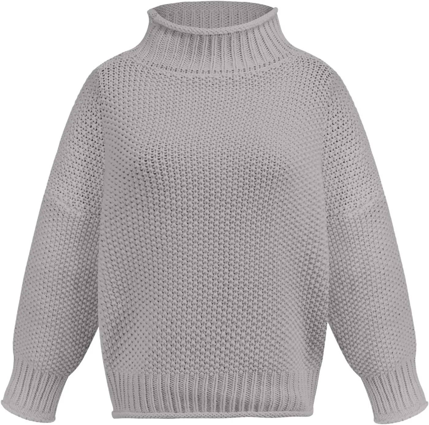 Turtleneck Sweaters for Women Oversized Sweaters Ribbed Knit Sweater Winter Tunic Sweater Cute Sweaters Jumper Tops