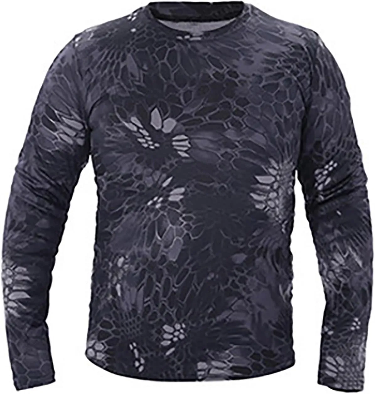 UV Shirts for Men Lightweight Camo Sun Protection Shirts UPF 50   Long Sleeve Outdoor T-Shirts Crewneck Quick Dry Tees