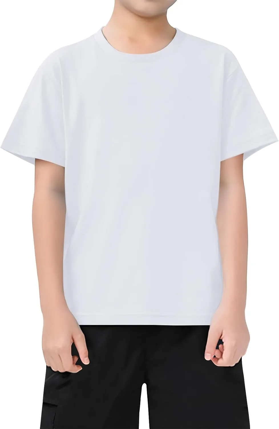 VOGRYE 2 Pack Boys Shirts Short Sleeve Shirts for Boys Cotton T-Shirts Kids Toddler Tshirts Tees Clothes Summer Tops