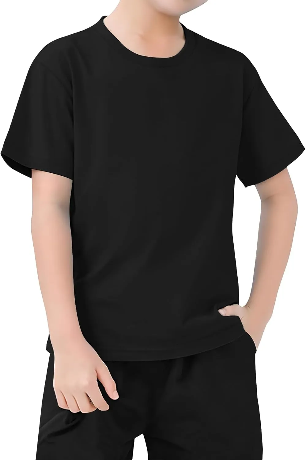 VOGRYE 2 Pack Boys Shirts Short Sleeve Shirts for Boys Cotton T-Shirts Kids Toddler Tshirts Tees Clothes Summer Tops