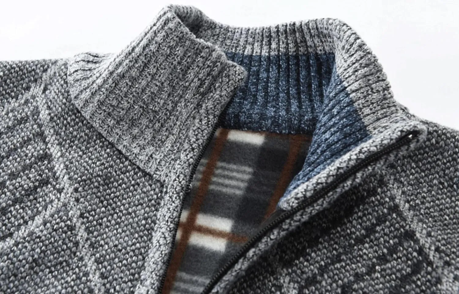 VtuAOL Men's Cardigan Sweaters Casual Full Zip Sweaters Knitted Cardigan with Pockets
