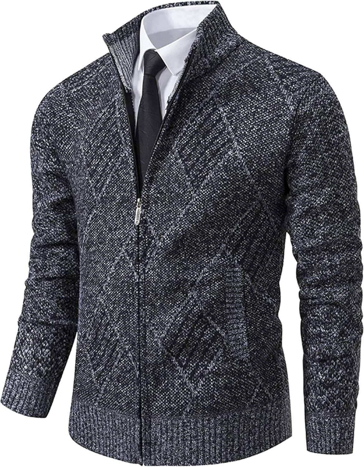VtuAOL Men's Cardigan Sweaters Casual Full Zip Sweaters Knitted Cardigan with Pockets