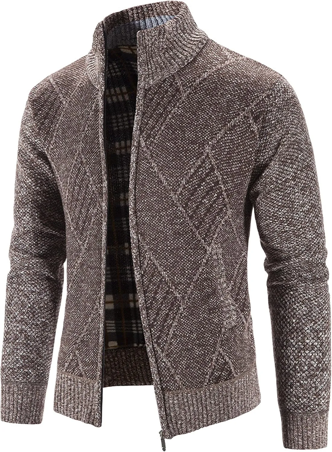 VtuAOL Men's Cardigan Sweaters Casual Full Zip Sweaters Knitted Cardigan with Pockets