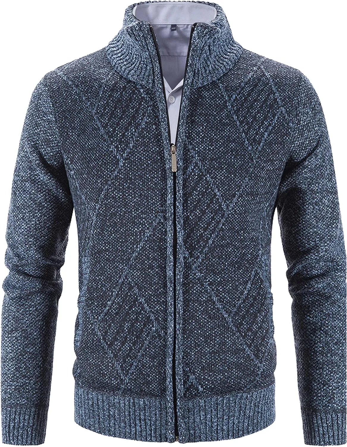VtuAOL Men's Cardigan Sweaters Casual Full Zip Sweaters Knitted Cardigan with Pockets
