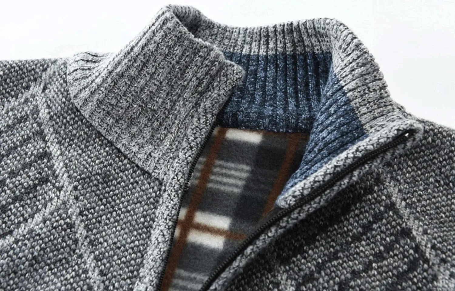 VtuAOL Men's Cardigan Sweaters Casual Full Zip Sweaters Knitted Cardigan with Pockets