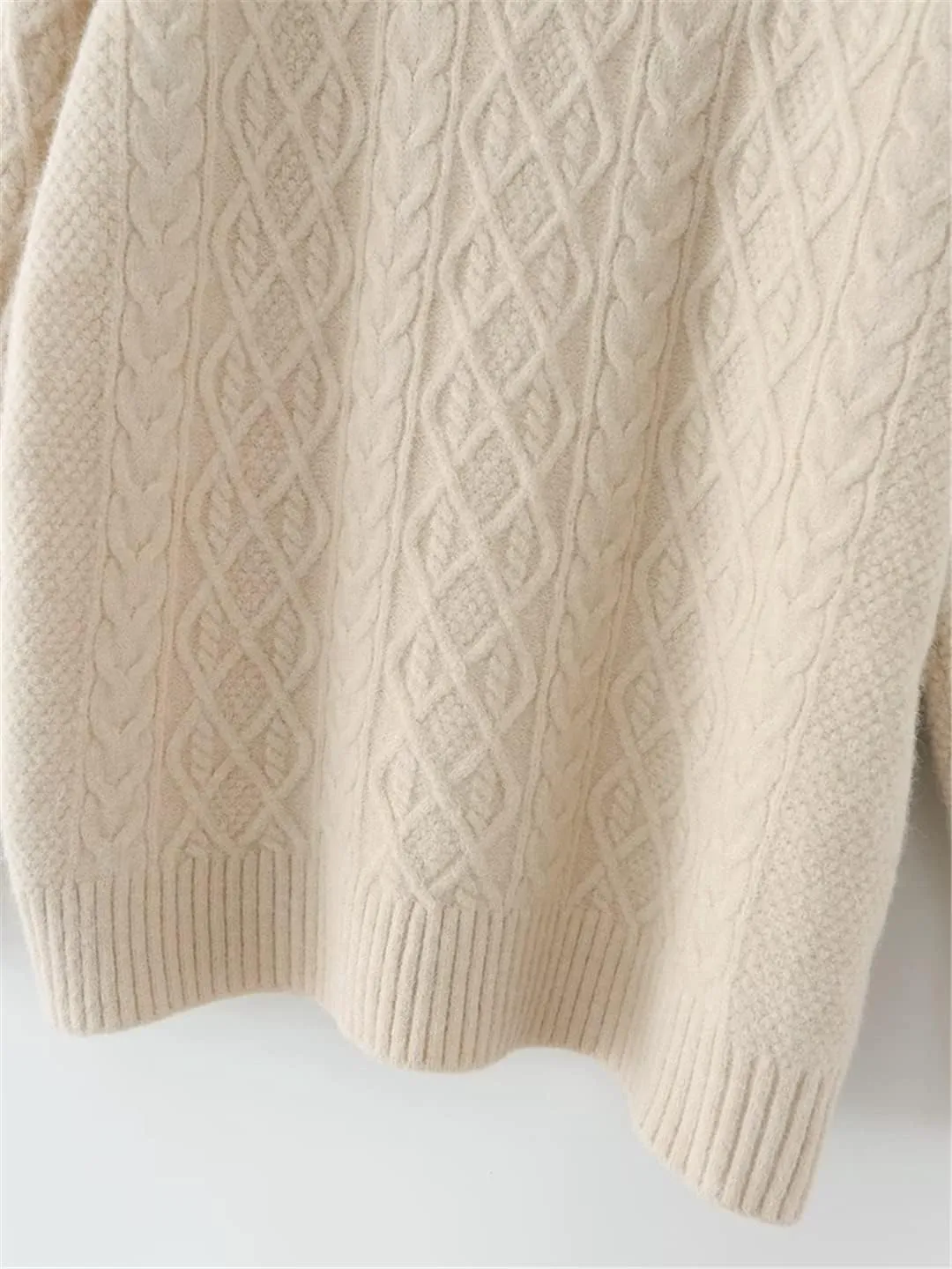 Winter Women Solid Turtleneck Knitted Sweater Jumper Female Elegant Oversize Pullovers Chic Tops
