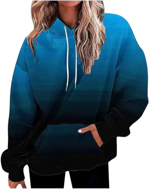 Women 2024 Oversized Sweatshirts Neno Print Drawstring Cute Hoodies Pullover Tops Fall Winter Trendy Clothes